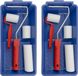VEBA Versluis Paint En Non-Paint B.V. Lakroller schilderset - 2x - 5 en 10 cm - extra fijn - met verfbak en beugel - schuimrollers - verfset