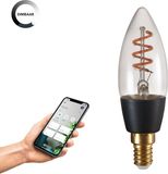EGLO connect.z Smart LED Lamp - E14 - Ø 3,5 cm - Smoke/Rookglas - 2000K - Dimbaar - Zigbee
