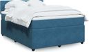 Maison Exclusive - Lit boxspring avec matelas, bleu, 140 x 190 cm, velours