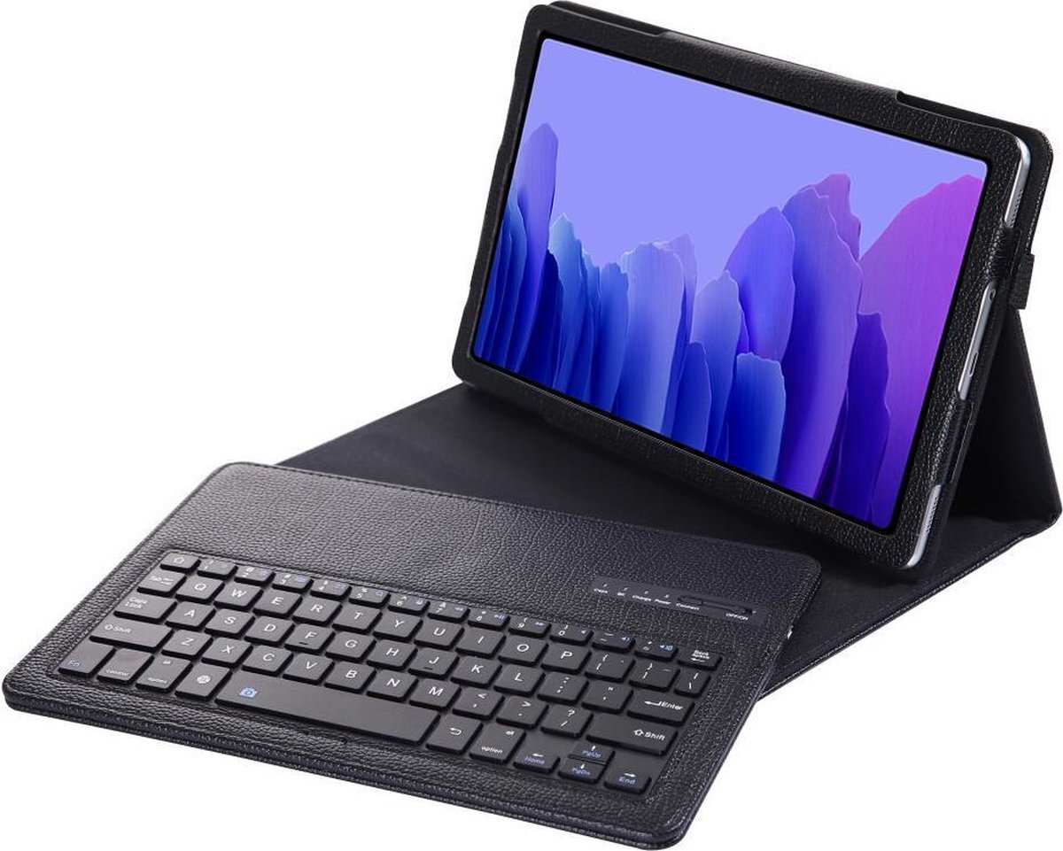 Just in Case Samsung Galaxy Tab A7 (2020) Premium Toetsenbord Hoes Zwart AZERTY