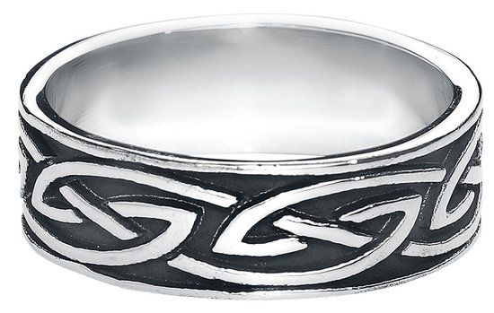 etNox Celtic Knot Heren Ring - zilverkleurig