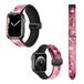 Horlogebandje Apple Horlogebandje voor Apple Watch 22 mm (38/40/41/42/44/45 mm) gemaakt van siliconen en echt leer: roze diamant