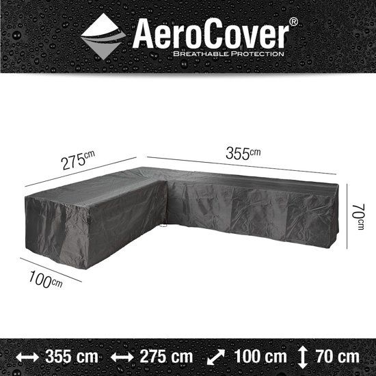 AeroCover loungesethoes 355x275x100xH70 L - antraciet
