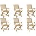 VidaXL Klapstoelen 6 stuks Acaciahout