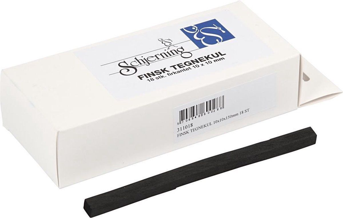 creotime Houtskool sticks, afm 10x10 mm, 18 stuks