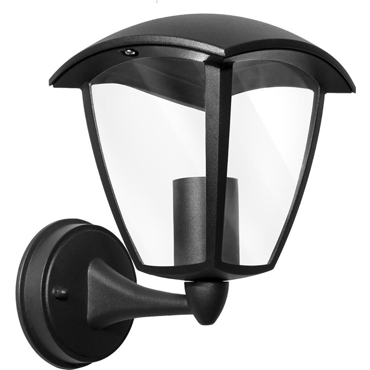 BES LED LED Tuinverlichting - Buitenlamp Nostalgisch - Aigi Nuosta Up - E27 Fitting - Mat Zwart - Aluminium