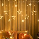 Merkloos LED Lichtgordijn - 138 LEDs Sterrenhemel - Warm wit