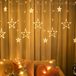 Merkloos LED Lichtgordijn - 138 LEDs Sterrenhemel - Warm wit