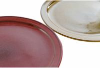 DKD Home Decor Onderbord Keramiek Geel Rond (27.2 x 27.2 x 2 cm) (2 stuks)