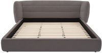 Vente-unique Bedframe stof grijs 140 x 200 cm