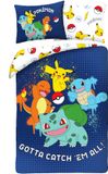 Pokémon Pokemon Gotta Catch Em All Dekbedovertrek 140 x 200 cm (70 x 90 cm) polyester