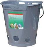 Kerbl Lambar 2-zijdige Lammer Emmer met 5 gaten voor spenen - Spenen niet inbegrepen - 8 Liter - Rood