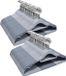 OEM Bol 100 stuks kleerhangers, antislip kunststof hangers, 42 cm lang, grijs zilver