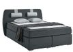 Atlantic Home Collection REX boxspringbed inclusief topper en nekkussen, hardheid medium H2, stof, 02 donkergrijs, 140 x 200 cm