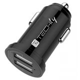 Techly IUSB2-CAR5-A48 24W 4.8A 2x USB-A Autolader Zwart
