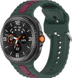 Wigento Samsung Siliconen armband voor Galaxy Watch 9 / 8 / 8 Classic, tweekleurig design