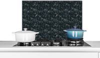 KitchenYeah Keuken Spatscherm 70x50 cm - Graniet Print - Aluminium