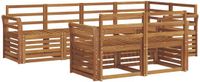 vidaXL - Bank loungeset - 7 zitplekken - Naturel - Polyester
