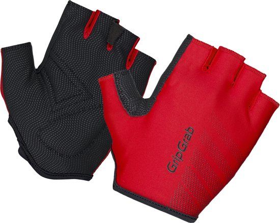 GripGrab Ride Padded Short Finger Summer Gloves - Red - Unisex - Size S
