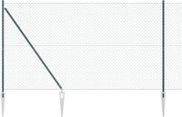 vidaXL Gaashek met Grondpennen 10 x 1,5 m PVC-Coated Staal Groen Mesh