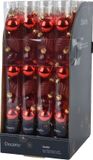 Decoris Kerstbal glas d3 cm kerstrood 9st