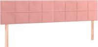 vidaXL Hoofdbord 160x5x78/88 cm fluweel roze