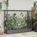 VidaXL Verhoogd bed met trellis en dak lichtgrijs 203 x 40 x 121 cm pp