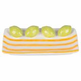 Villa d'Este Home Tivoli 2012 Decoratieve plaat van keramiek 15 x 8,5 cm citroen design Fruit Life