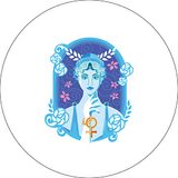 Bonateks, Ronde digitaal bedrukte muismat, antislip onderkant, voor kantoor en thuis, diameter: 22 cm
