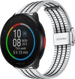 Strap-it Polar Pacer roestvrij stalen band - zilver/zwart