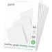 Pavo - Schutbladen Lederstructuur 250gsm A3 Wit, pak 100 stuks, karton lederlook voor inbind systemen