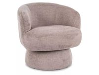 Fauteuil en polyester beige pivotant à 360°