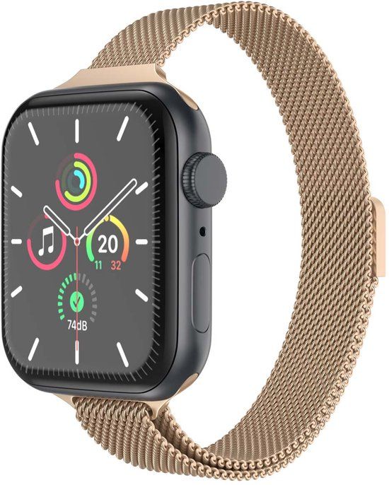 imoshion Slim Milanees bandje - Geschikt voor Apple Watch 38/40/41/42 mm - Rosé Goud