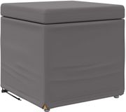 vidaXL - Kruk - Grijs - 41 x 41 x 40 cm - Kunstleer en Geengineerd Hout