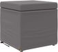 vidaXL - Kruk - Grijs - 41 x 41 x 40 cm - Kunstleer en Geengineerd Hout