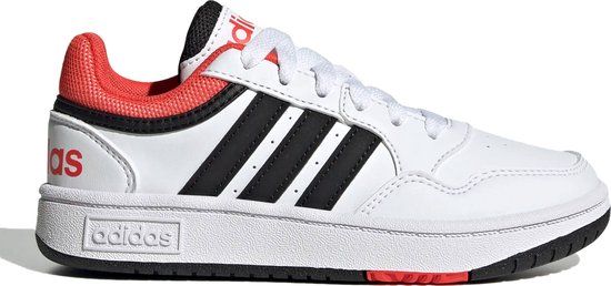 adidas Hoops 3.0 Sneakers Junior - Wit/Zwart/Rood - Maat 32 - Unisex