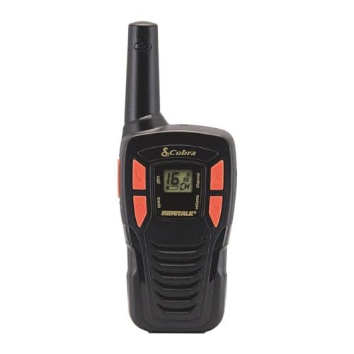 Cobra AM255 Radio Set - 2-Pack - LCD - Rechargeable - Black