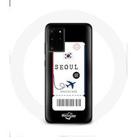 Maniacase Etui voor Samsung Galaxy S11 Plus vliegticket Seoul Zuid-Korea