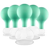 Pulox cuppotten set diverse maten en kleuren (set van 5, groen) | Medische zuignappen 25, 32, 40, 52 en 62 mm, herbruikbaar, robuust en eenvoudig te gebruiken