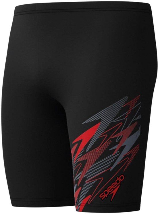 Speedo Medley Logo Jammer Heren - Zwart/Rood - XXL