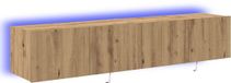 vidaXL TV Wandkast 2 stuks Artisan Eiken Bewerkt Hout