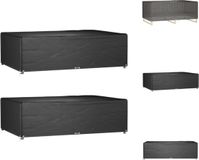 vidaXL Tuinmeubelhoes 2 stuks Zwart 227x152x65 cm