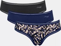 Sloggi Women GO Crush Hipster (3-pack) - dames slip - zwart - blauw - print