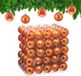 Relaxdays Kerstballen Set van 100 - Ø 6 cm - Glanzend & Mat - Kunststof - Oranje