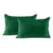 AmeliaHome 2 kussenslopen 50x70 cm groen dubbelzijdig quilten fluweel Laila