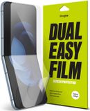 Ringke Dual Easy Film Protecteur d'écran Convient pour Samsung Galaxy Z Flip 4 2-Pack