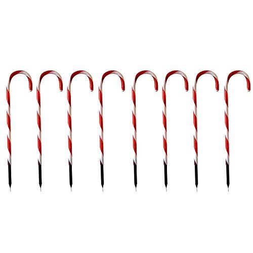 Home & Styling Ambiance Candy Cane LED Light Set - 8 Pieces - 47cm - Battery Powered