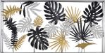 Noach Outdoor Wanddecoratie bladeren zw/wt/gd - 135x68 cm