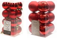 Decoris Kaemingk B.V. Kerstversiering kunststof kerstballen rood 4-6 cm pakket van 40x stuks