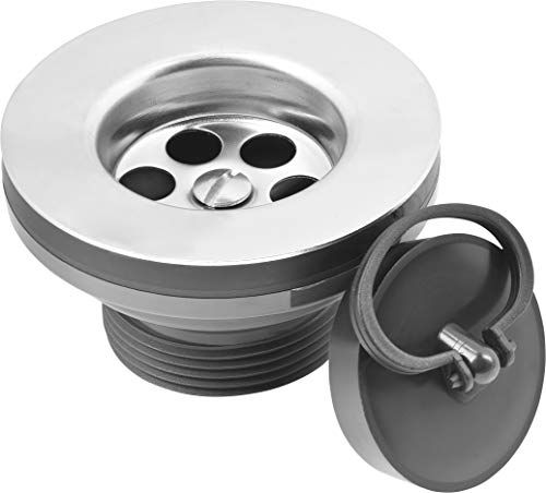 Cornat T352504R T352504R Vuurventiel AG – gerecyclede kunststof – recyclebare verpakking voor afvoer/wastafelstop, grijs, 1 1/2 tum